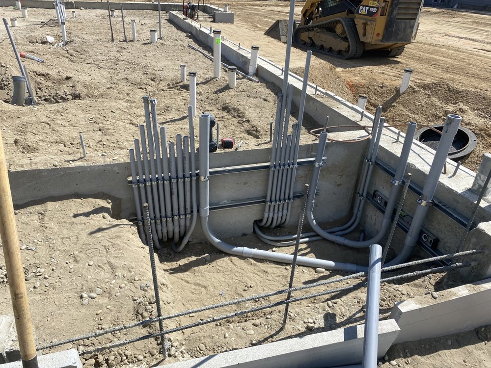 Underground conduit rough-in